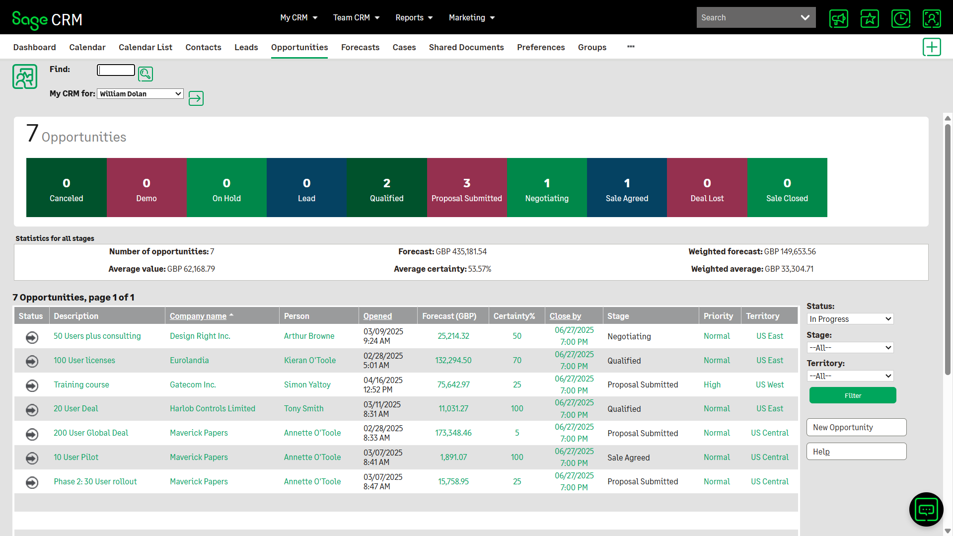 Sage CRM Customer Relationship Management